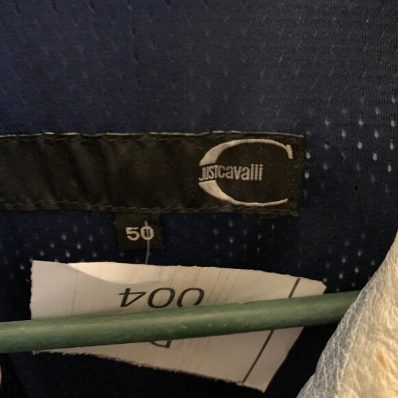 Roberto Cavalli Y2K Style Bomber Leather Jacket with faded wash and front zip. - Picture 4 of 4